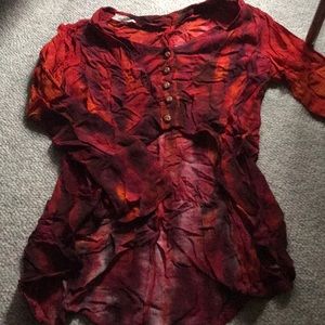 3 for 10 🌱 Tie-dyed long sleeve crop top shirt